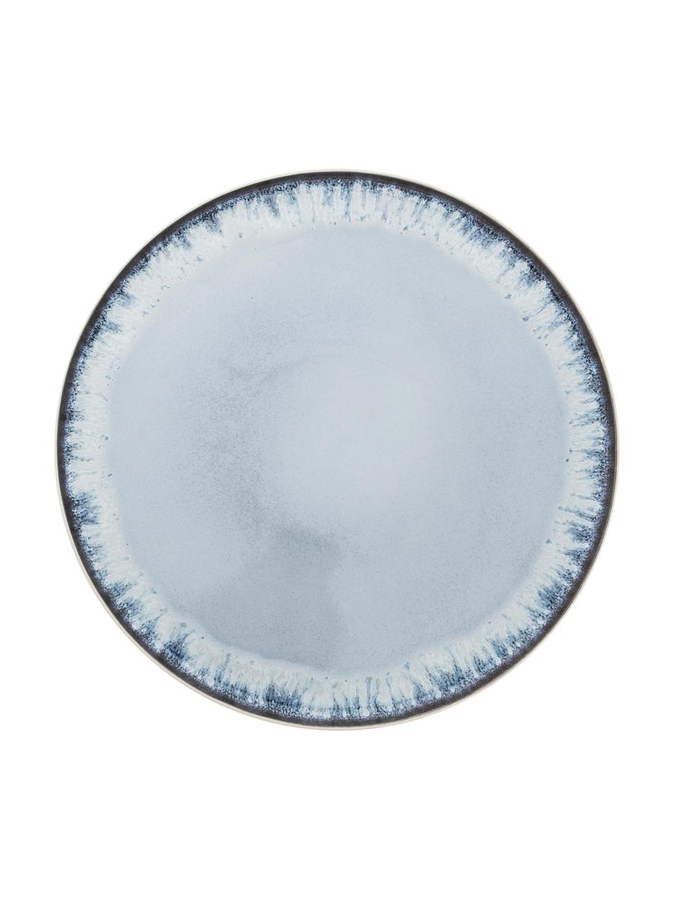 Platos llano Inspiration, 2 uds., Gres, Azul, beige claro, Ø 27 cm