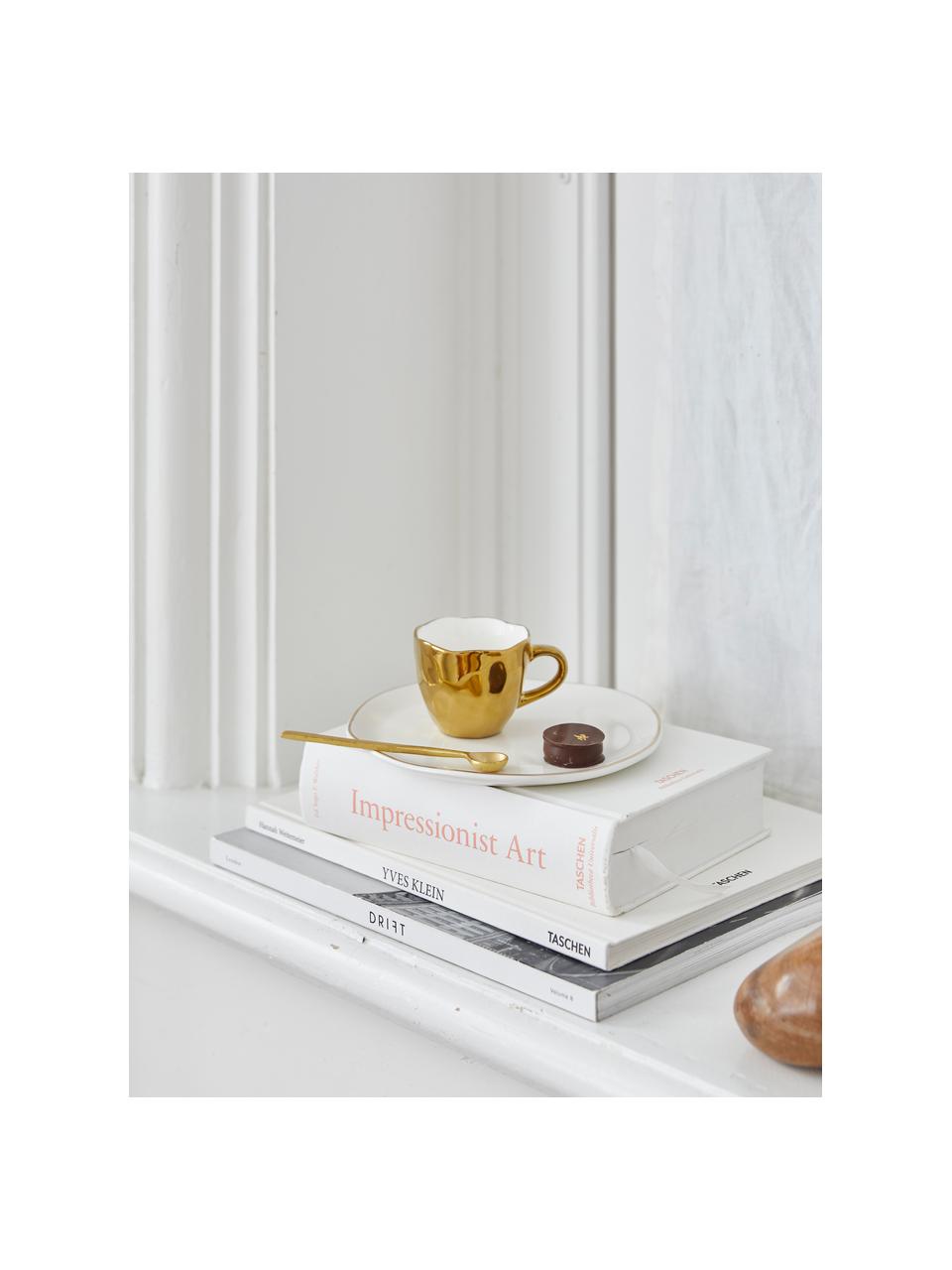 Tasses à expresso Good Morning, 2 pièces, Grès cérame, Doré, Ø 6 x haut. 5 cm, 95 ml