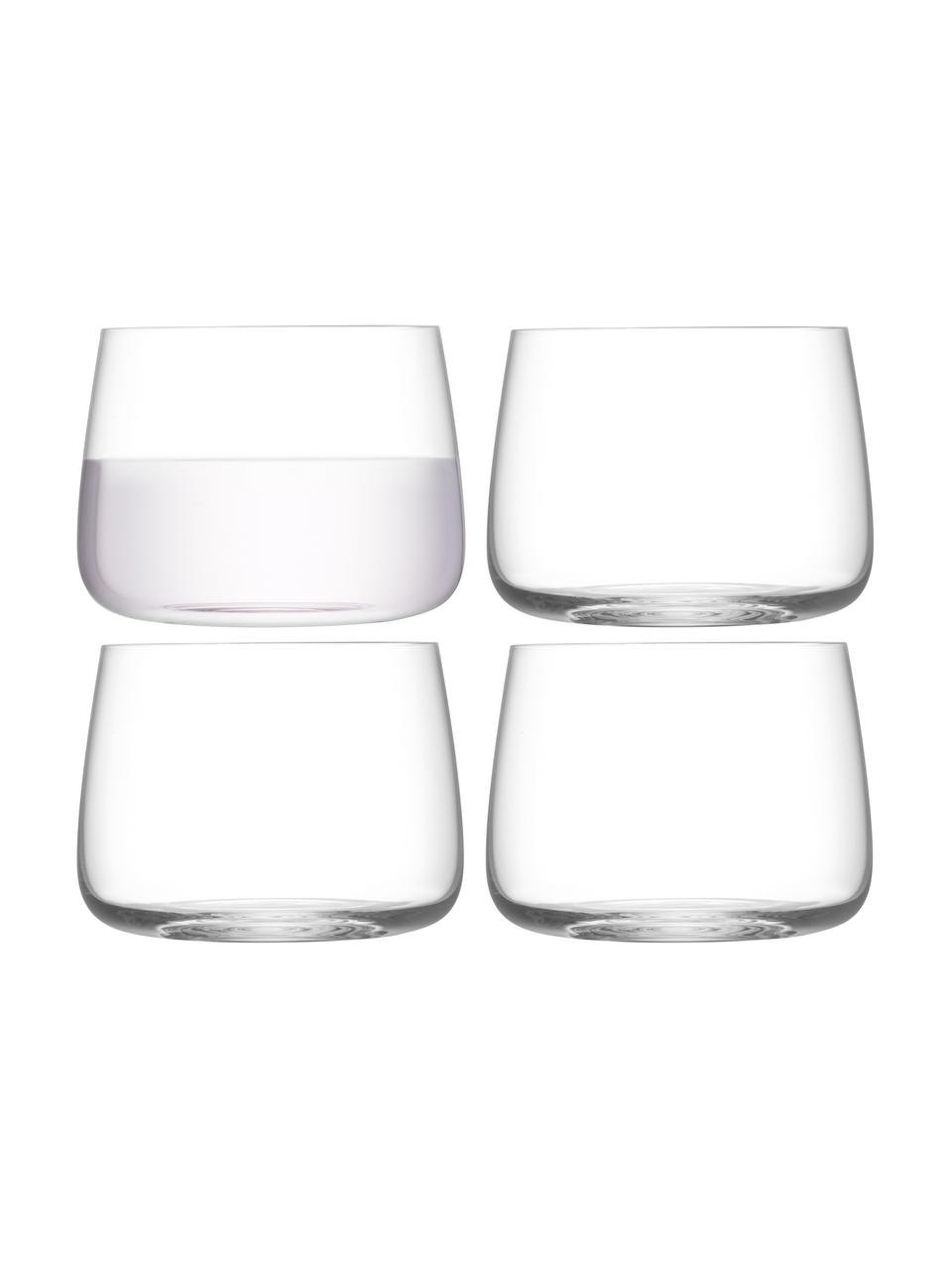 Sklenice Metropolitan, 4 ks, Sklo, Transparentní, Ø 9 x V 7 cm, 360 ml