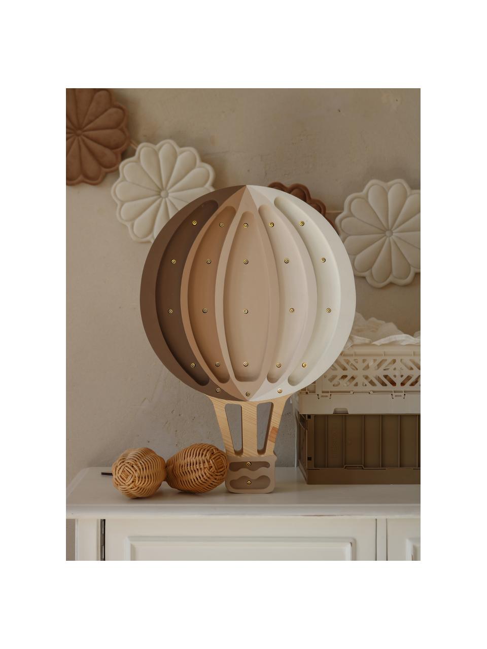 Handgefertigte LED-Kinderzimmerlampe Hot Air Baloon mit Timerfunktion und Fernbedienung, dimmbar, Kiefernholz, lackiert

Dieses Produkt wird aus nachhaltig gewonnenem, FSC®-zertifiziertem Holz gefertigt., Taupe, Hellbeige, Weiss, B 28 x H 39 cm