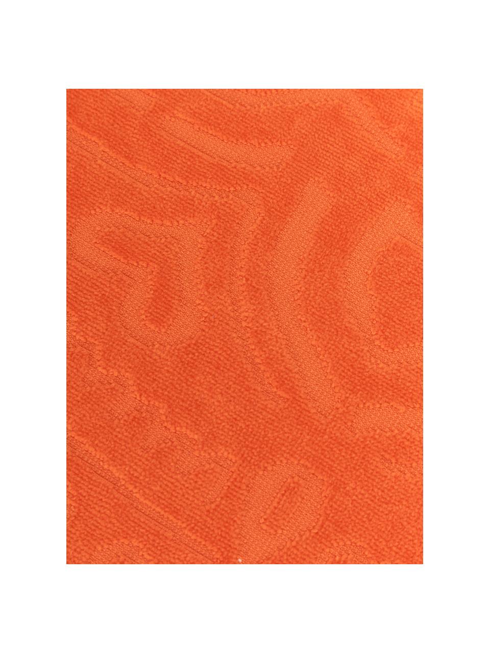 Serviette de plage orange Mandala, 100 % coton, Orange, rose, larg. 90 x long. 160 cm