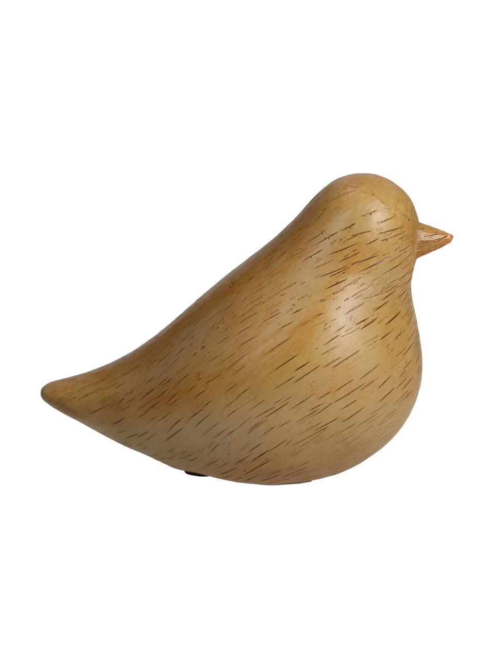 Decoratief object Vogel in lichtbruin, Polyresin, Lichtbruin, B 8 cm, H 11 cm