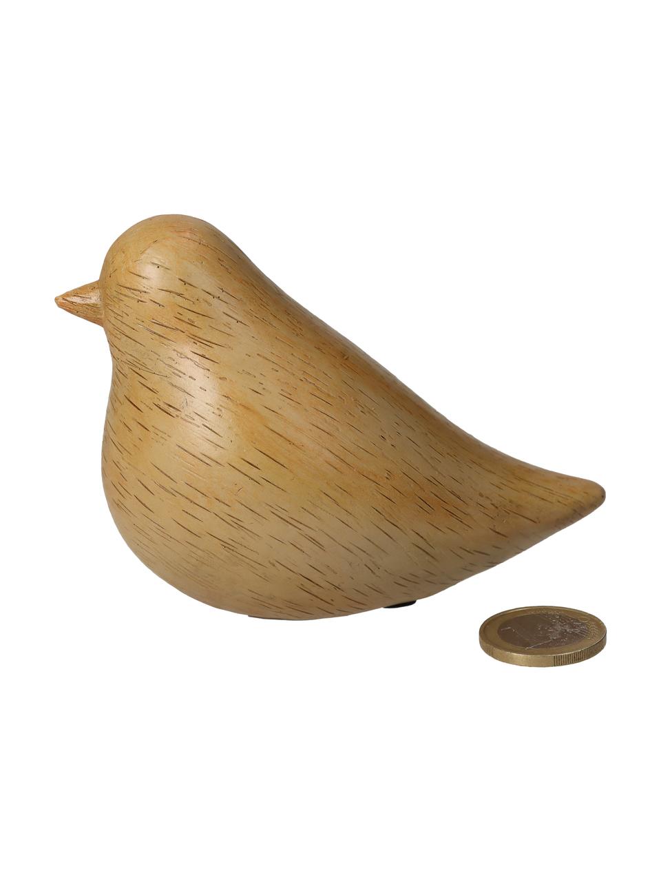 Figura decorativa Vogel, Poliresina, Beige, An 8 x Al 11 cm