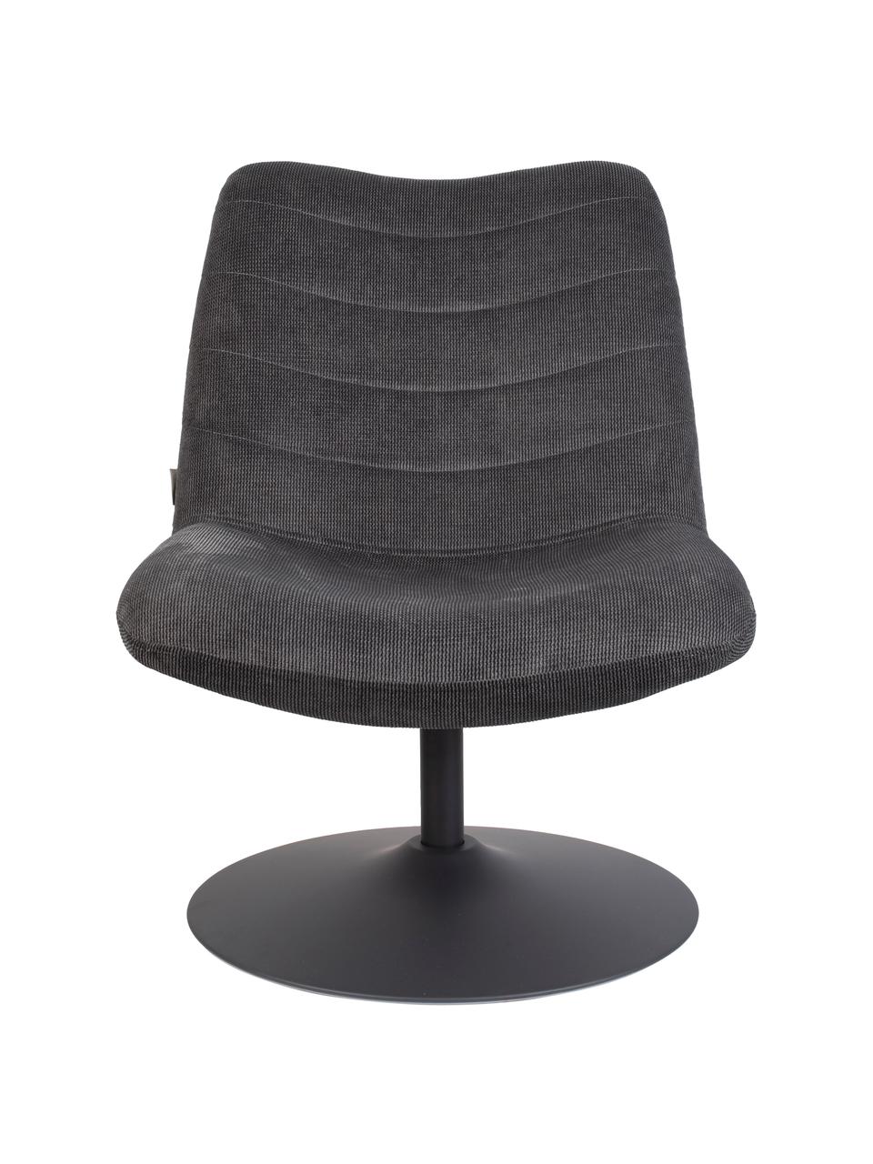 Sillón Bubba, Tapizado: 90% poliéster, 10% nylon , Gris oscuro, An 67 x F 81 cm