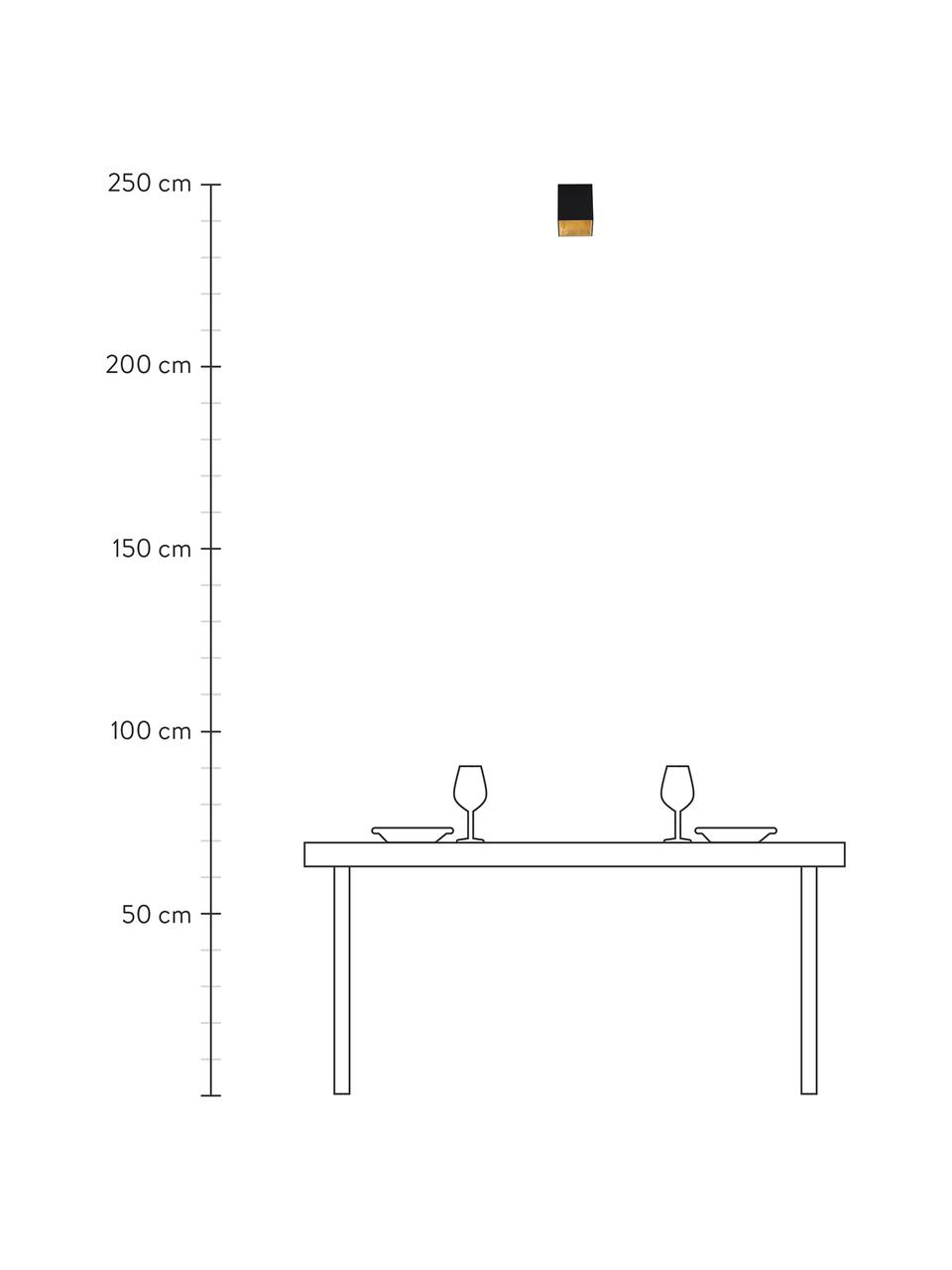 Faretto da soffitto a LED con finitura antica Marty, Nero, dorato, Larg. 10 x Alt. 12 cm