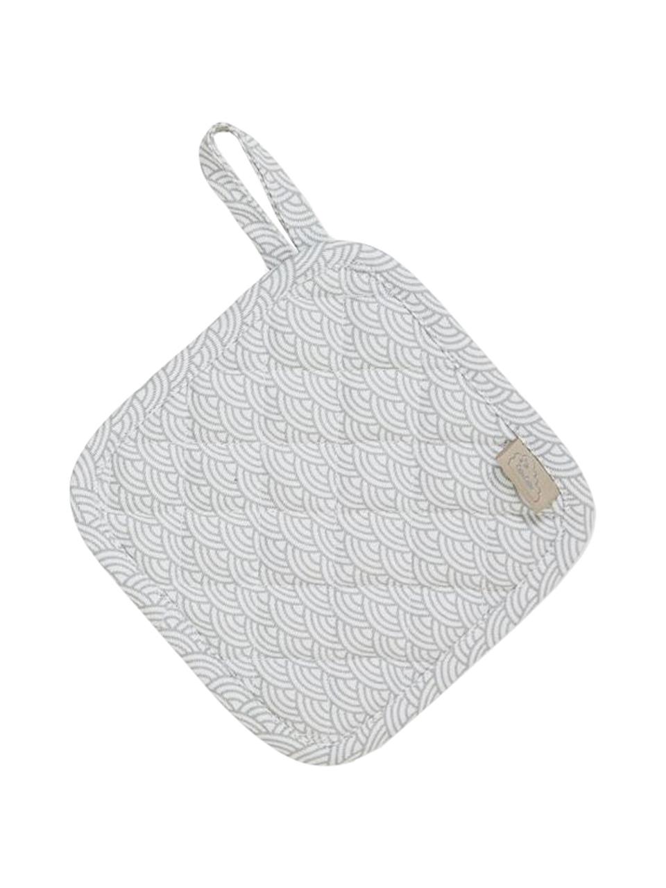 Ovenhandschoen-speelset Cook van biokatoen, 2-delig, Bekleding: 100 % biokatoen, OCS-gece, Grijs, wit, 16 x 16 cm