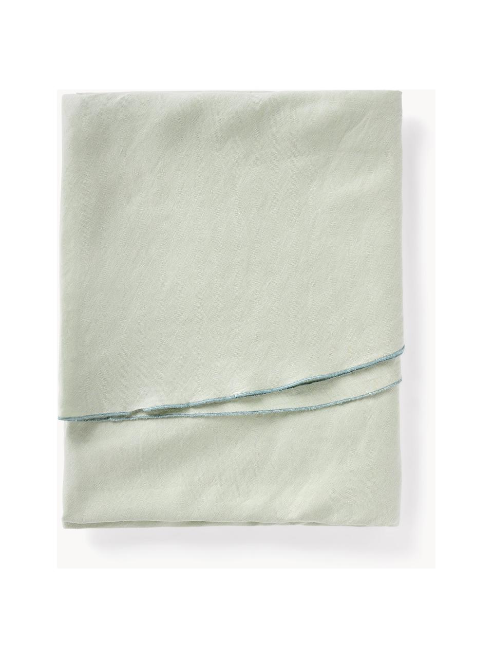 Nappe ronde en lin avec passepoil Kennedy, 100 % lin délavé

Le lin est une fibre naturelle qui se caractérise par ses propriétés respirantes, sa résistance et son toucher doux

Le matériau est certifié STANDARD 100 OEKO-TEX®, 6760CIT, CITEVE, Vert sauge, vert menthe, 4-6 personnes (Ø 180 cm)