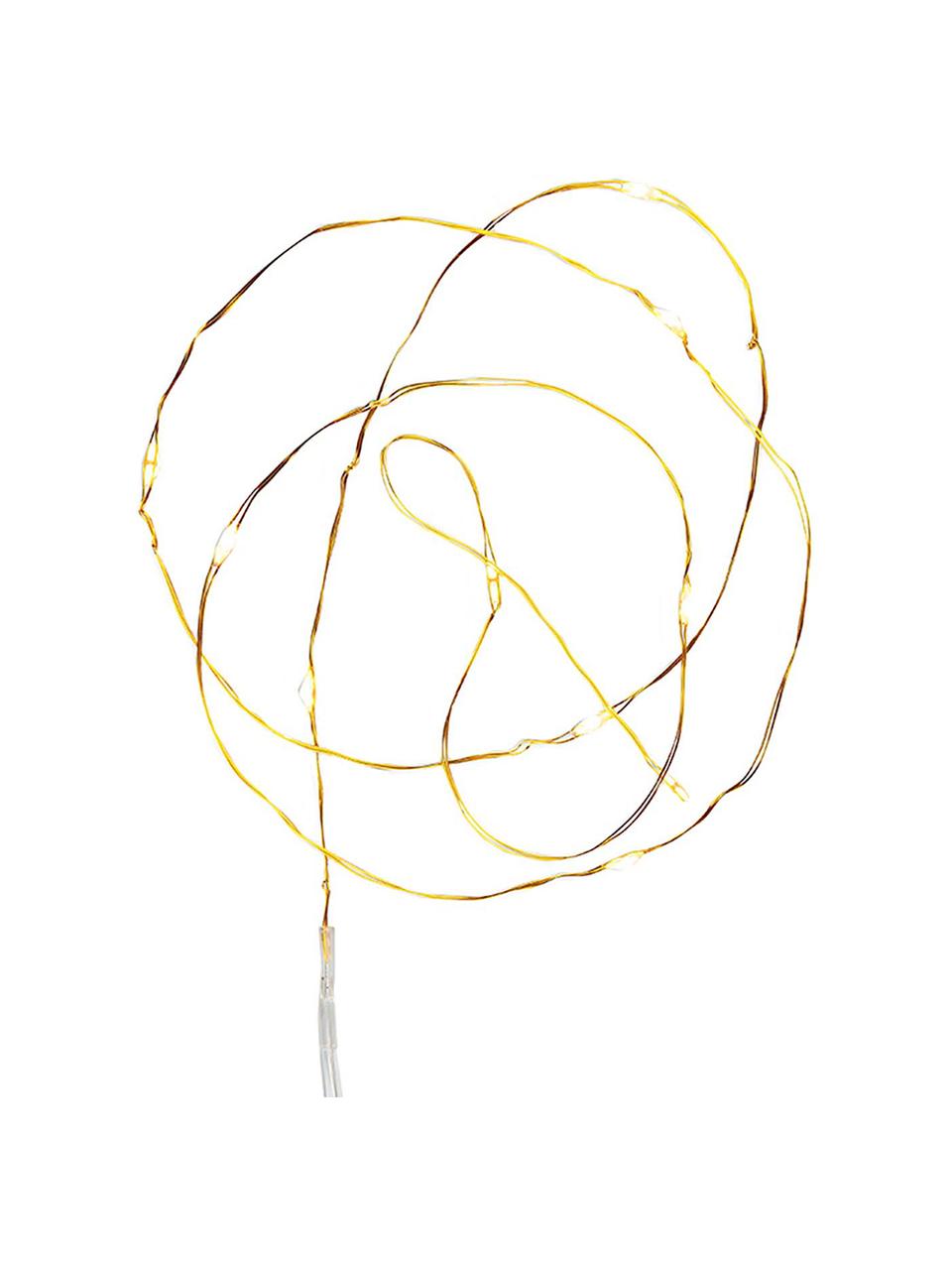 Ghirlanda a LED Mini, lung. 100 cm, Plastica, Giallo, Lung. 190 cm