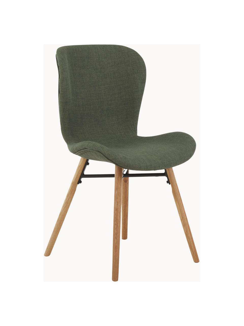 Chaises rembourrées Batilda, 2 pièces, Tissu vert foncé, larg. 47 x prof. 53 cm