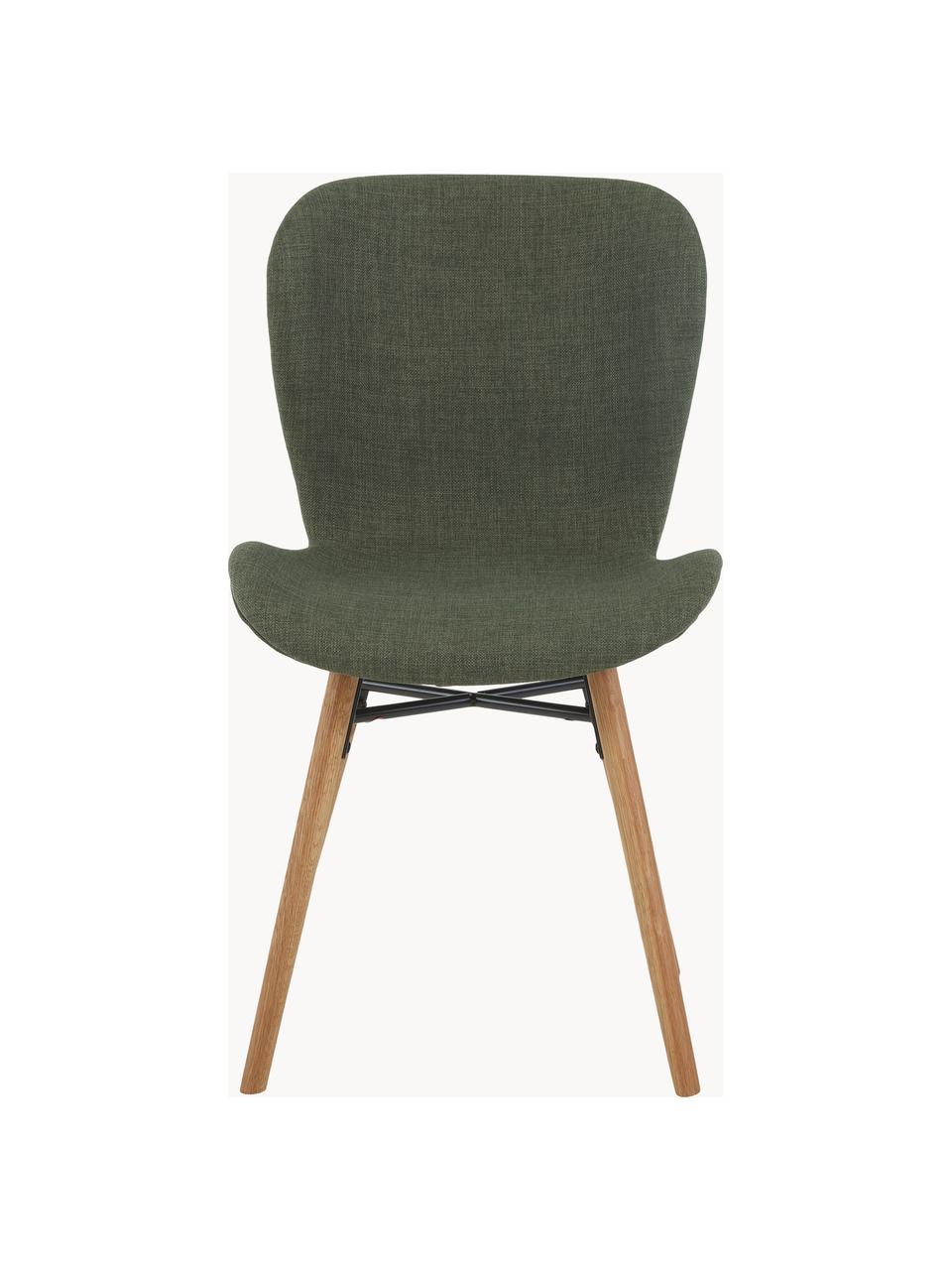 Chaises rembourrées Batilda, 2 pièces, Tissu vert foncé, larg. 47 x prof. 53 cm