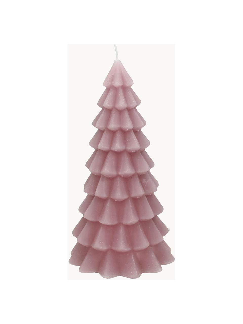 Bougie Christmas Tree, 20 cm, Cire de paraffine, Rose, Ø 10 x haut. 20 cm