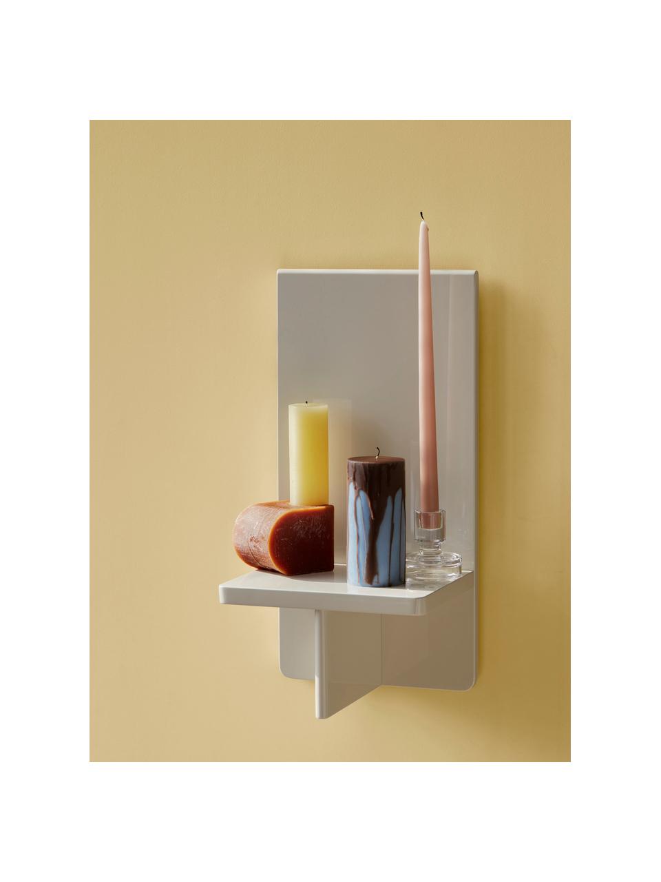 Wandregal Tenna, Mitteldichte Holzfaserplatte (MDF), lackiert, Off White, B 26 x H 52 cm