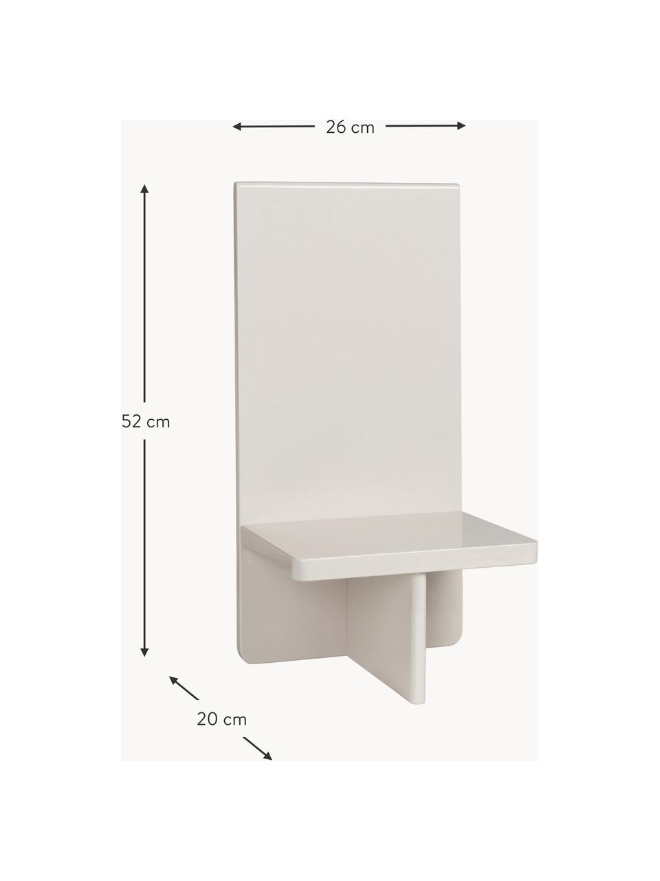 Estante de pared Tenna, Tablero de fibras de densidad media (MDF) pintado, Off White, An 26 x Al 52 cm