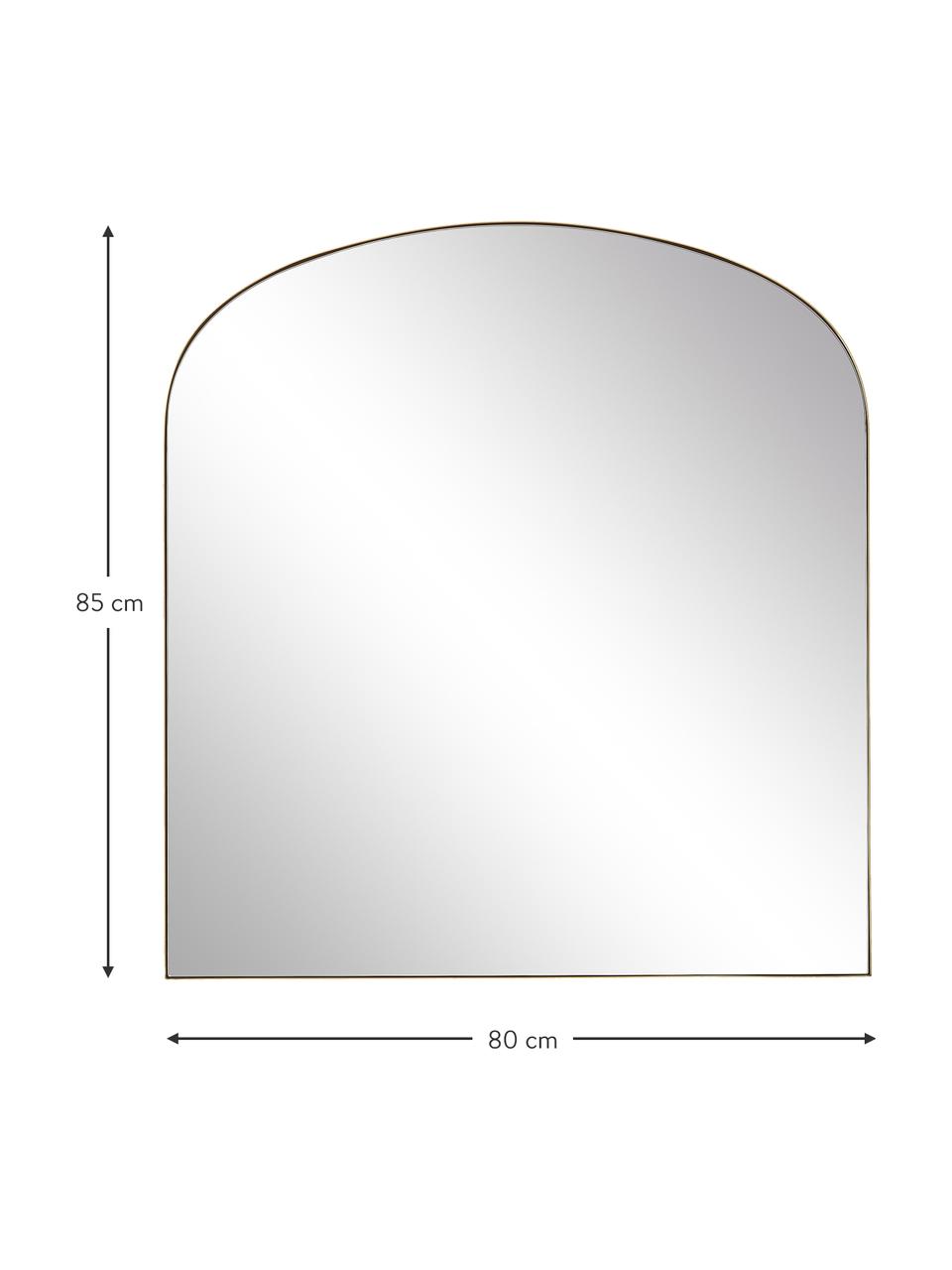 Espejo de pared Francis, Parte trasera: tablero de fibras de dens, Espejo: cristal, Dorado, An 80 x Al 85 cm