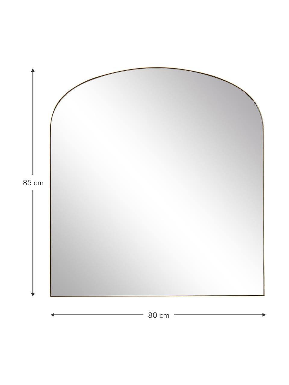 Wandspiegel Francis, Lijst: gepoedercoat metaal, Goudkleurig, B 80 x H 85 cm