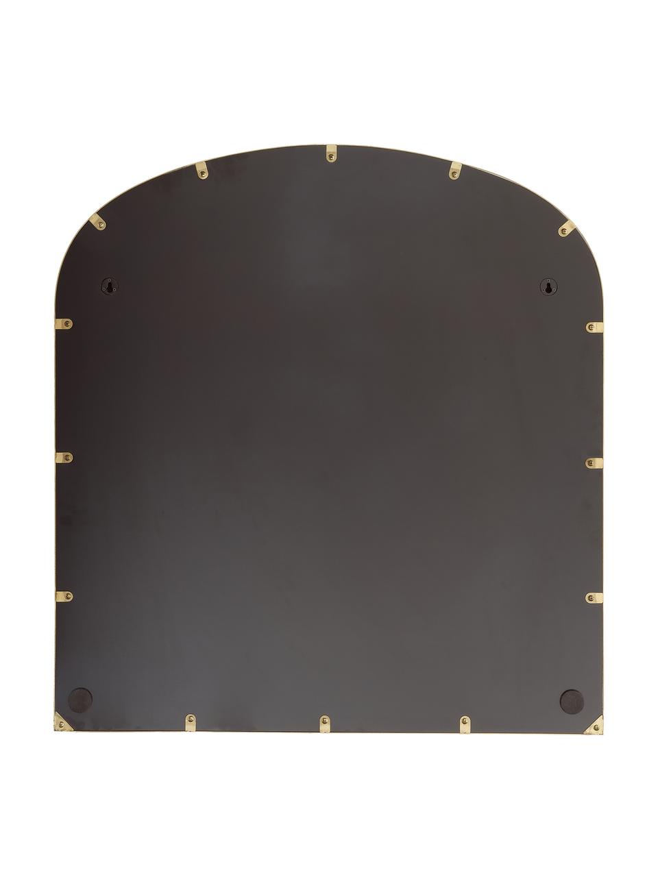 Wandspiegel Francis mit goldenem Metallrahmen, Rahmen: Metall, beschichtet, Rückseite: Mitteldichte Holzfaserpla, Spiegelfläche: Spiegelglas, Goldfarben, 80 x 85 cm