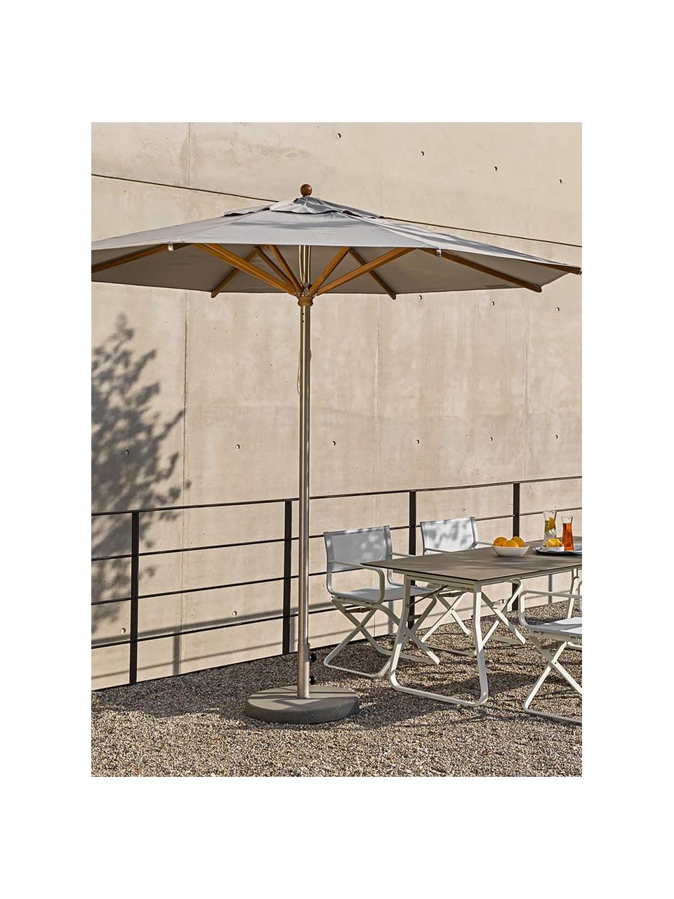 Plaque de sol pour parasol Béton, tailles variées, Béton, acier inoxydable, plastique, Gris, Ø 50 x haut. 8 cm