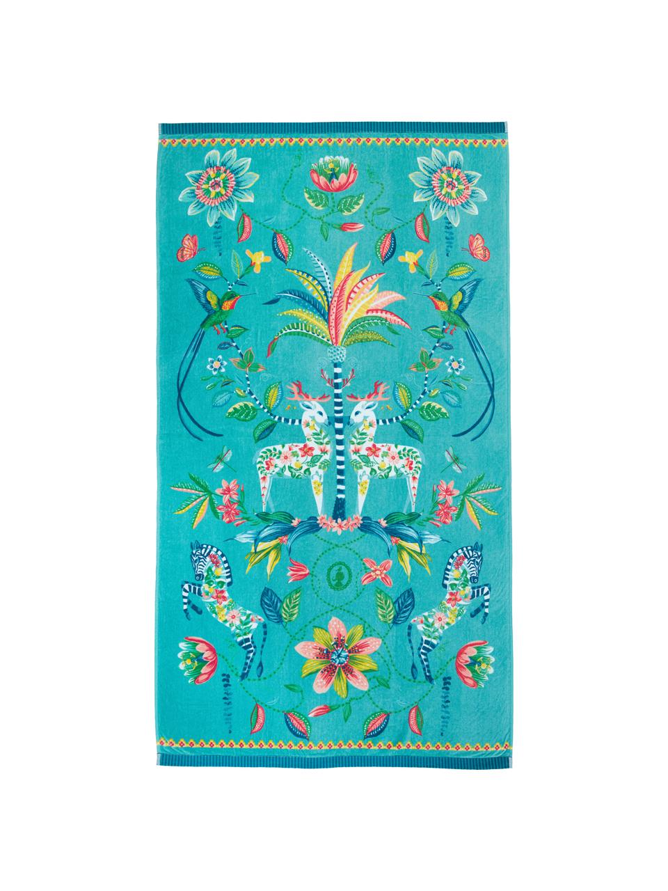 Serviette de plage Curio, 100 % coton, certifié BCI, Multicolore, larg. 100 x long. 180 cm