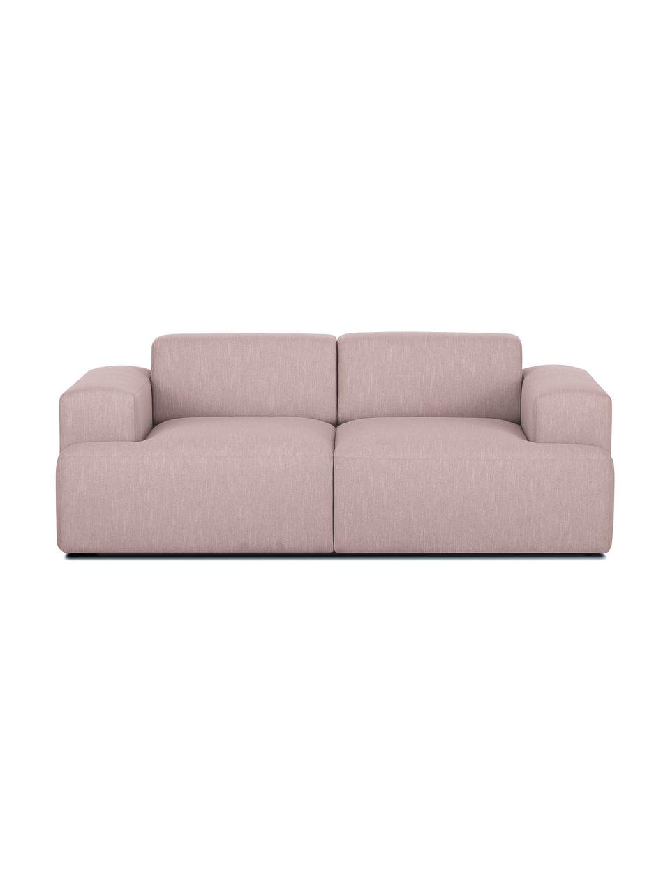 Sofa Melva (2-osobowa), Tapicerka: poliester Dzięki tkaninie, Nogi: drewno sosnowe Nogi znajd, Blady różowy, S 200 x G 101 cm