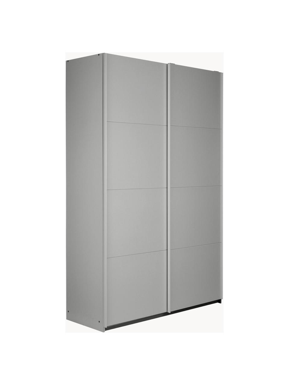 Schwebetürenschrank Mia, 2-türig, Holzwerkstoff aus heimischen Hölzern aus nachhaltiger Forstwirtschaft, beschichtet, Grau, B 135 x H 210 cm