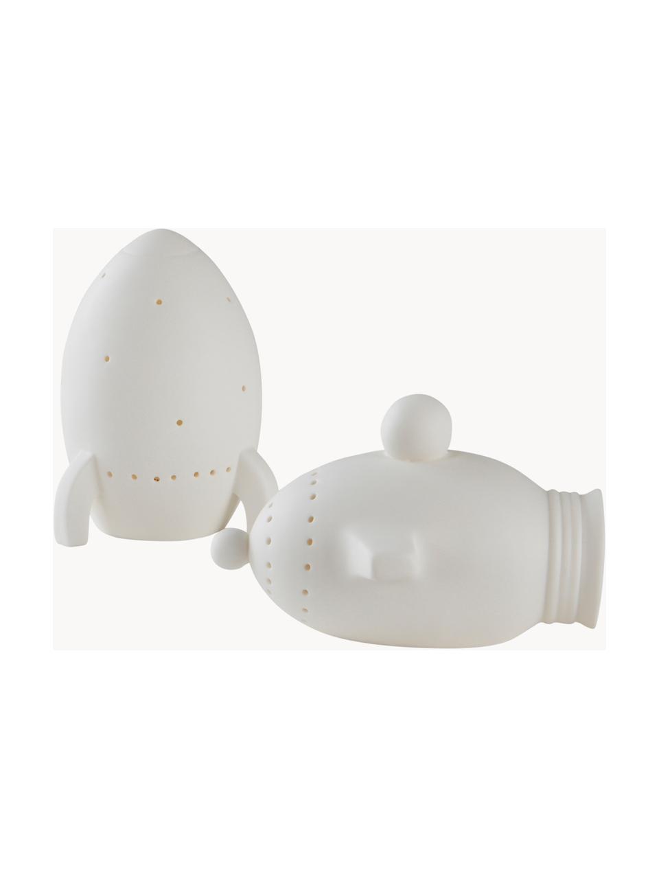 Set di 2 lampade per bambini a LED a batteria Navi, Ceramica, Bianco latte, Set in varie misure