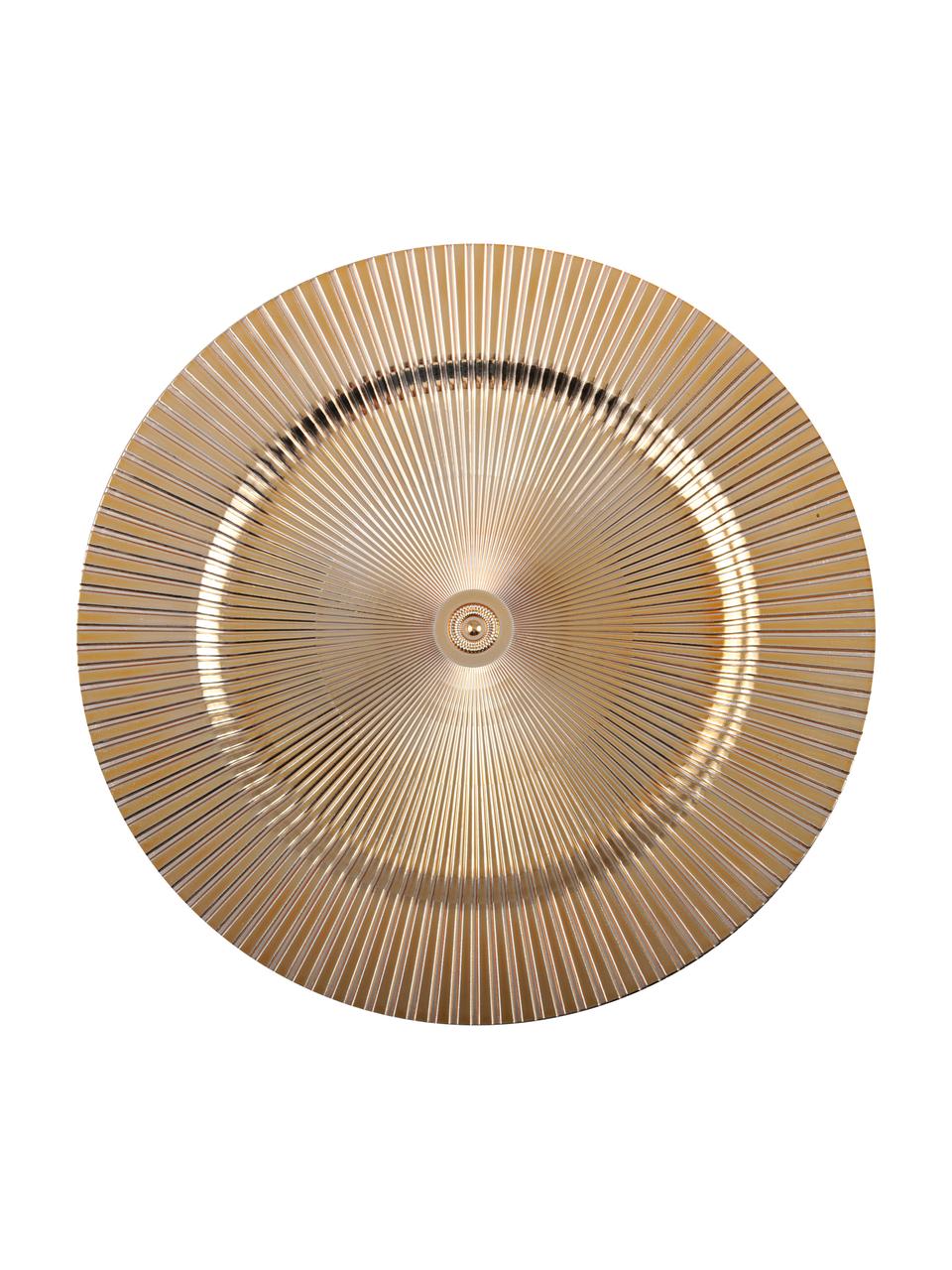 Sottopiatto con scanalature Elegance, Plastica, Dorato, Ø 31 cm