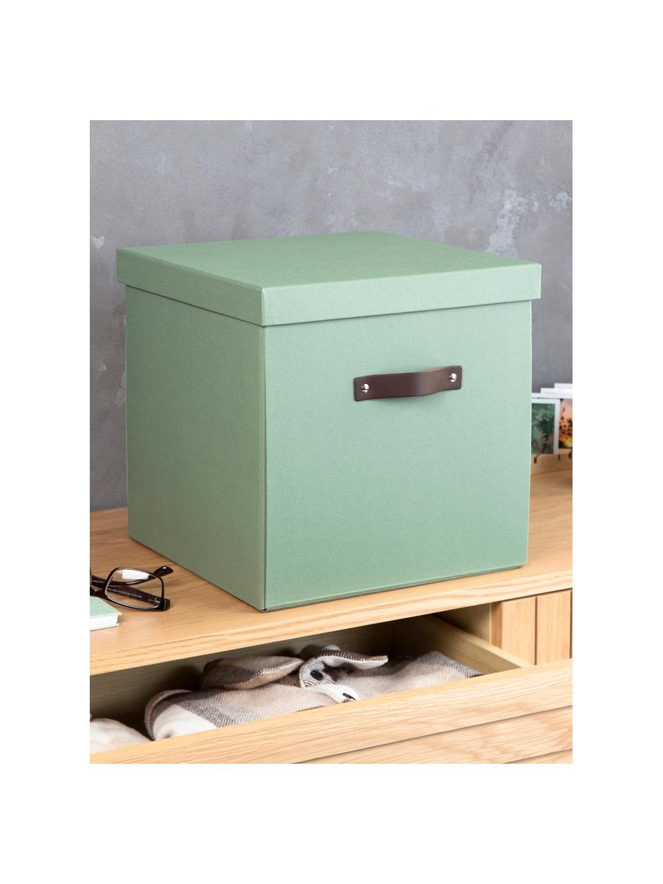 Úložná škatuľa Logan, Šalviová zelená, Š 32 x H 32 cm