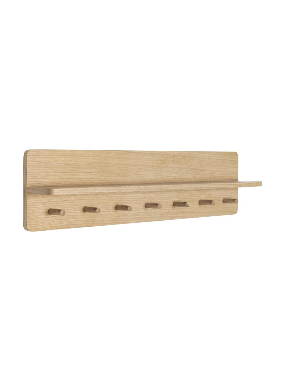 Holz-Wandgarderobe Space, Eichenholzfurnier, FSC-zertifiziert, Eichenholz, B 80 x H 20 cm