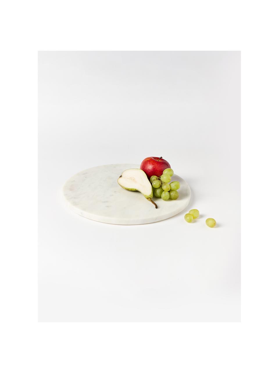 Mramorový servírovací talíř Aika, Ø 30 cm, Mramor, Bílá, mramorovaná, Ø 30 cm