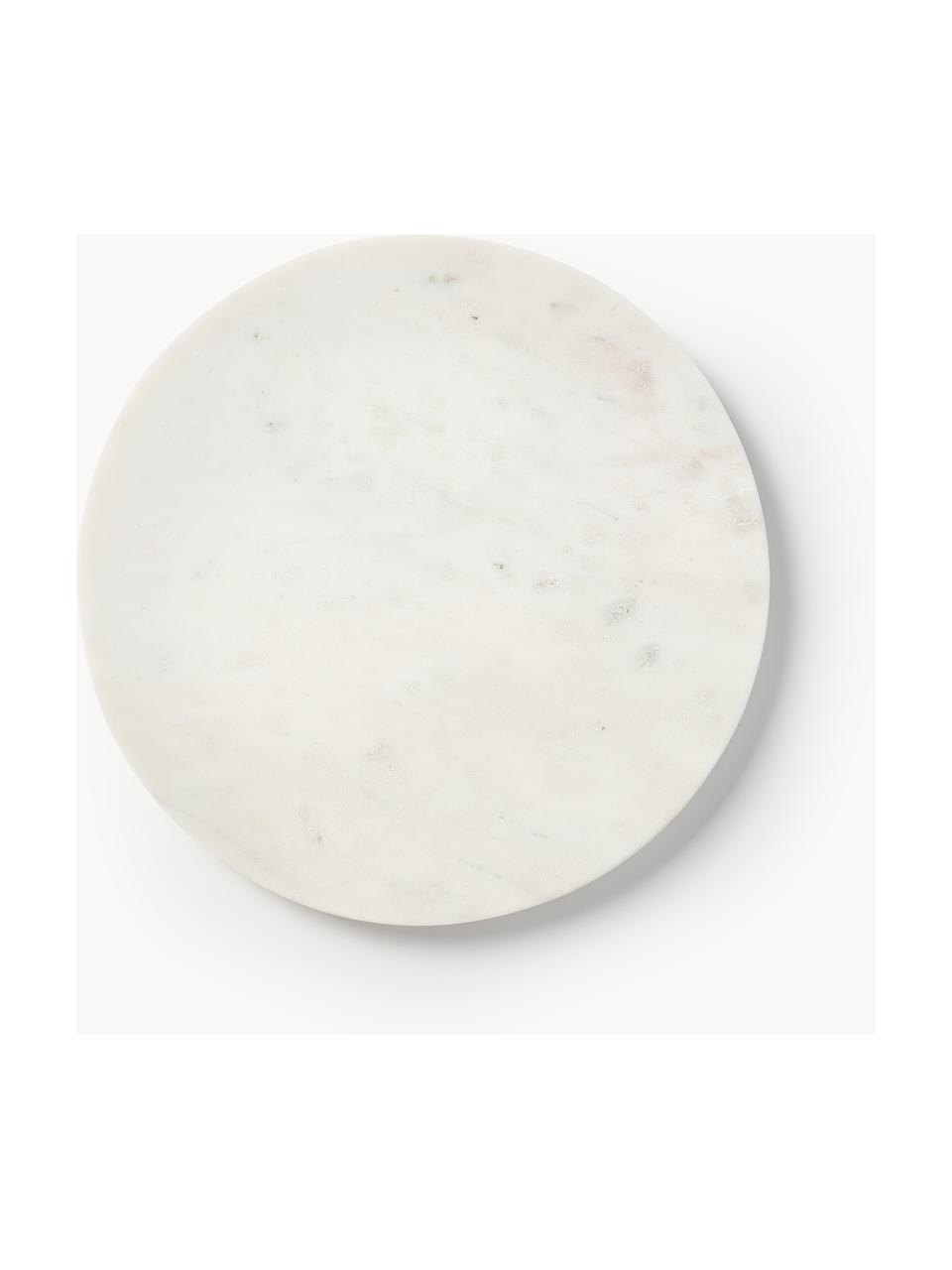 Marmeren serveerplateau Aika, Ø 30 cm, Marmer, Gemarmerd wit, Ø 30 cm