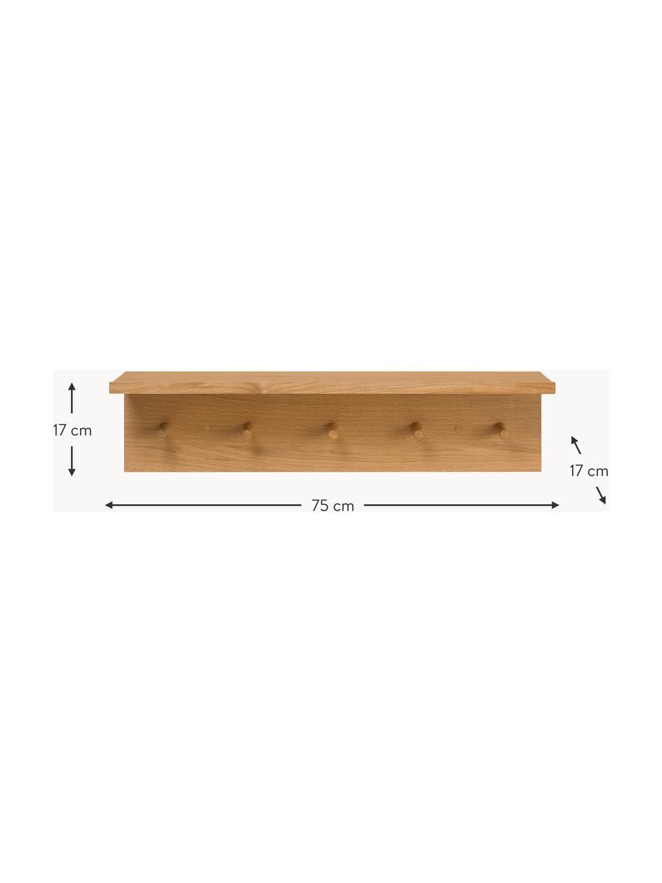 Appendiabiti in legno Place, larg. 75 cm, Legno di quercia, Larg. 75 cm