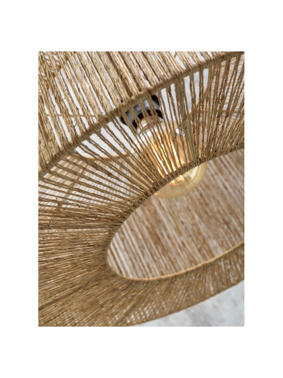 Plafondlamp Iguazu van jute, Lampenkap: jute, Bruin, Ø 50 x H 22 cm