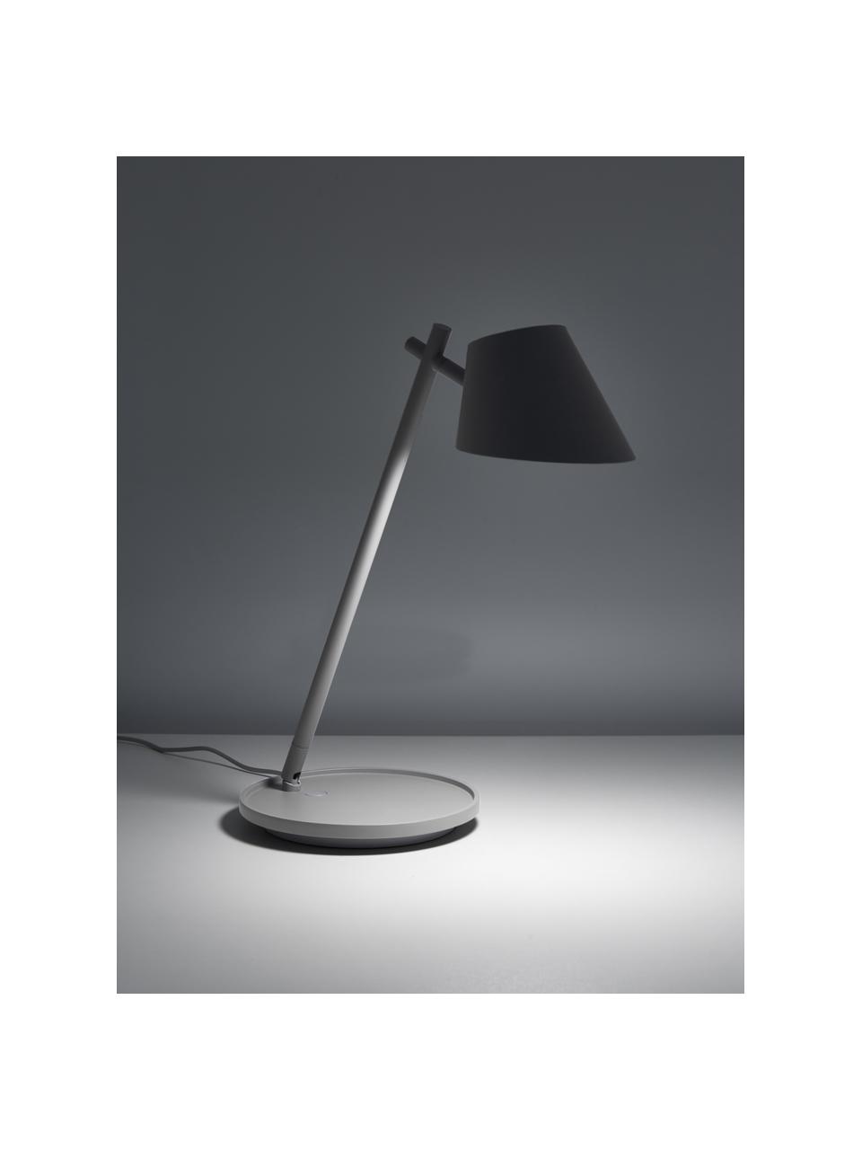Lampada da scrivania a LED dimmerabile Stay, Paralume: alluminio, Base della lampada: alluminio, materiale sint, Grigio, Ø 20 x Alt. 45 cm