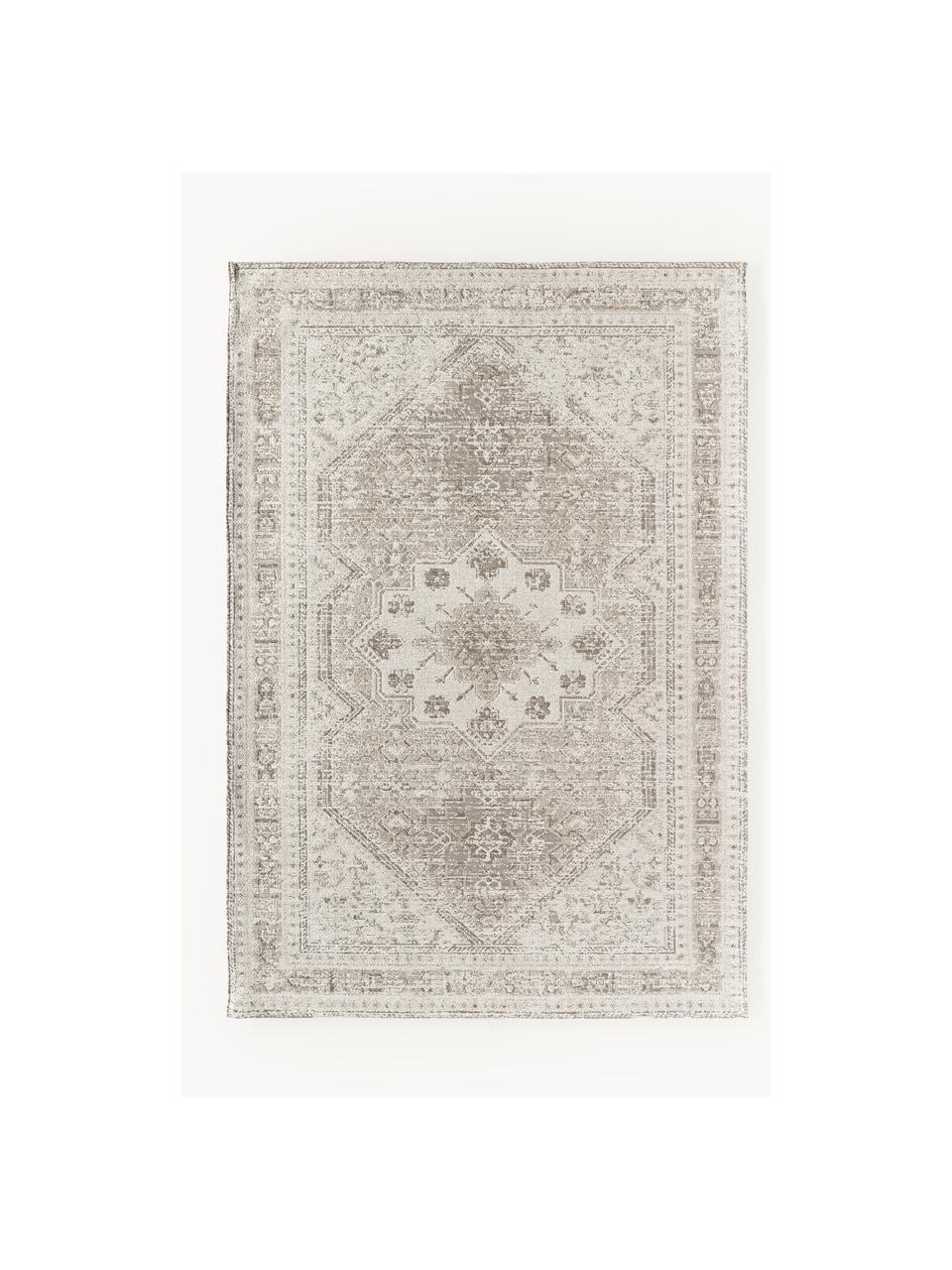 Tapis en chenille vintage Mahdi, 66 % polyester (certifié GRS), 34 % laine (certifié RWS), Tons beiges, larg. 120 x long. 180 cm (taille S)