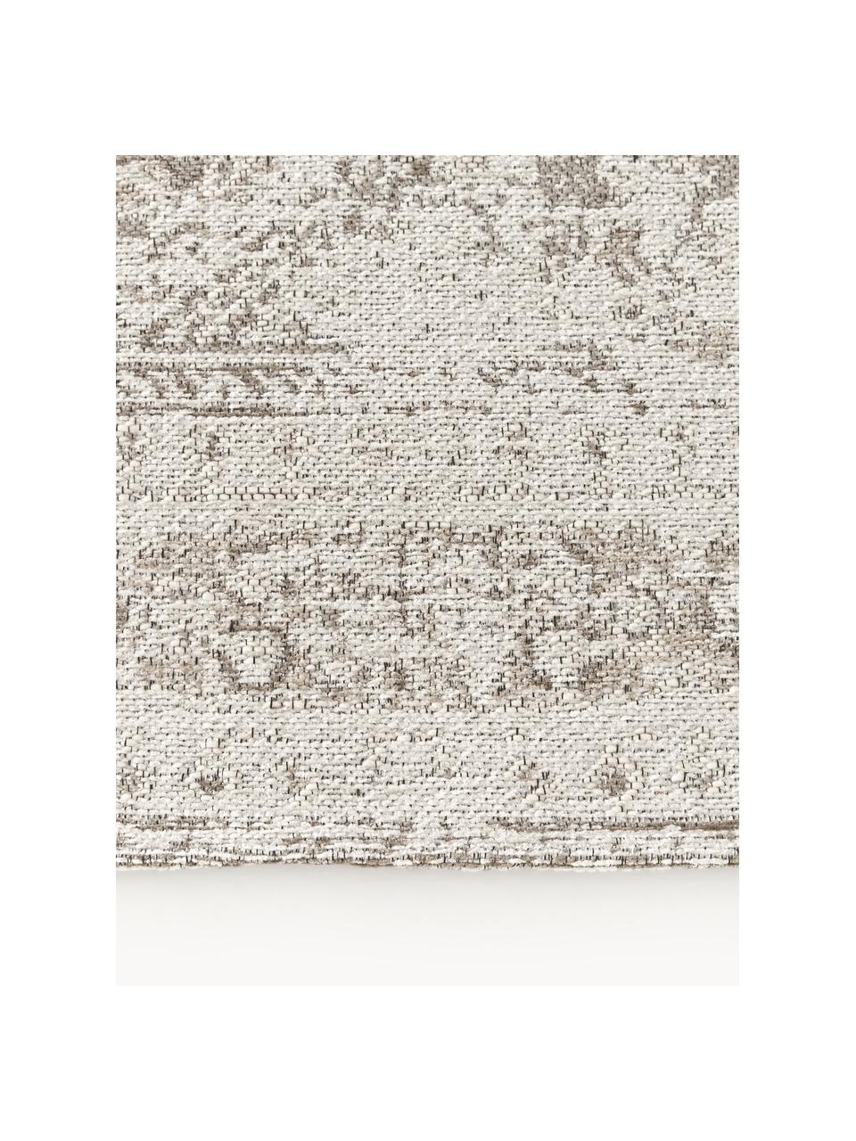 Tapis en chenille vintage Mahdi, 66 % polyester (certifié GRS), 34 % laine (certifié RWS), Tons beiges, larg. 120 x long. 180 cm (taille S)