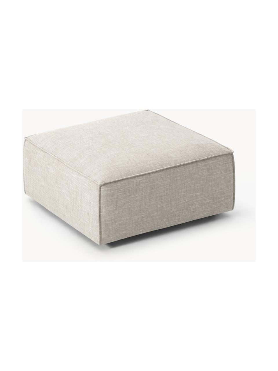 Sofa-Hocker Lennon aus Leinen-Mix, Bezug: 50 % Viskose, 25 % Leinen, Gestell: Fichtenholz, Sperrholz, m, Füße: Kunststoff Dieses Produkt, Leinen-Mix Grau, B 88 x T 88 cm