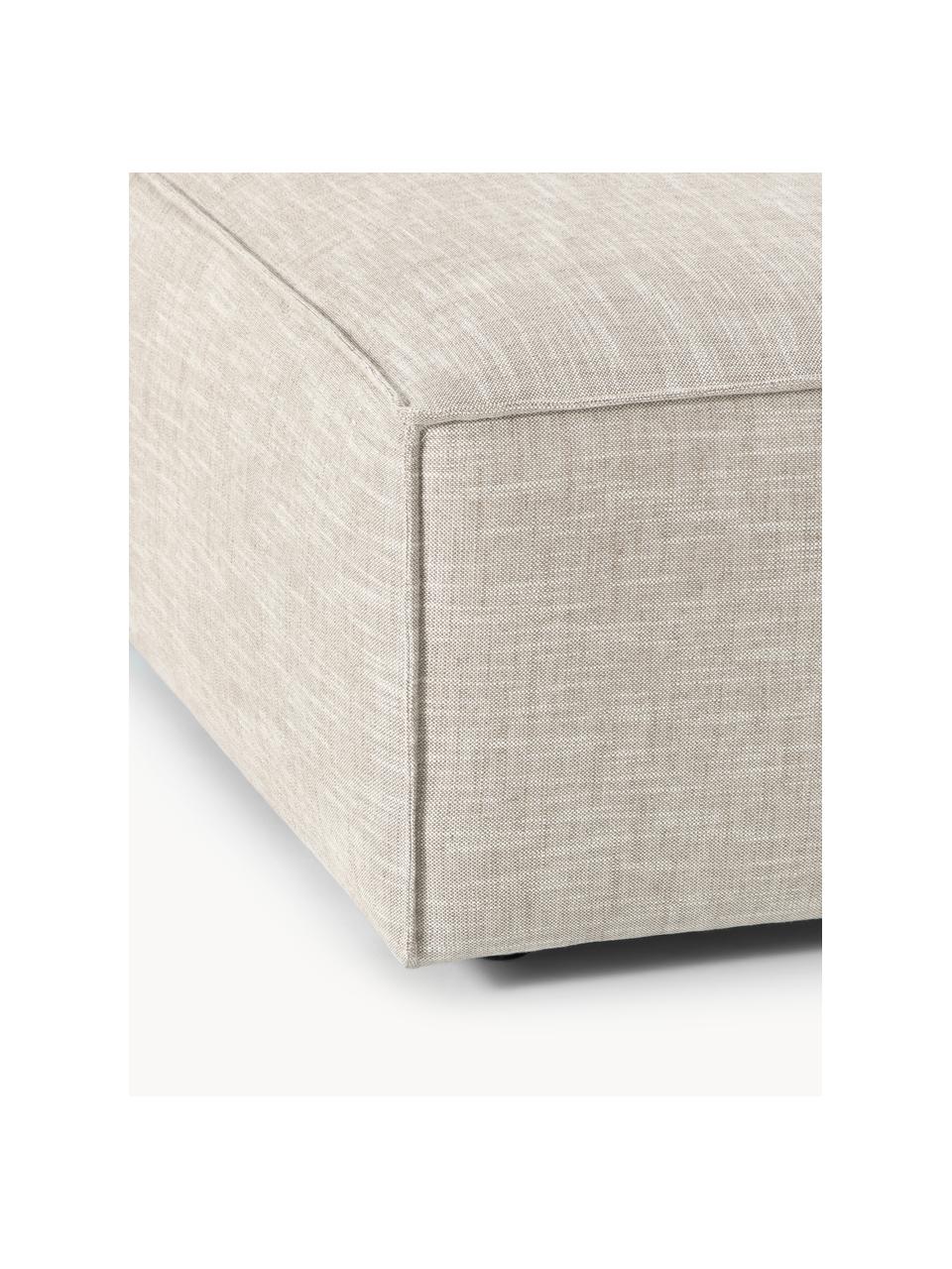 Sofa-Hocker Lennon aus Leinen-Mix, Bezug: 50 % Viskose, 25 % Leinen, Gestell: Fichtenholz, Sperrholz, m, Leinen-Mix Grau, B 88 x T 88 cm