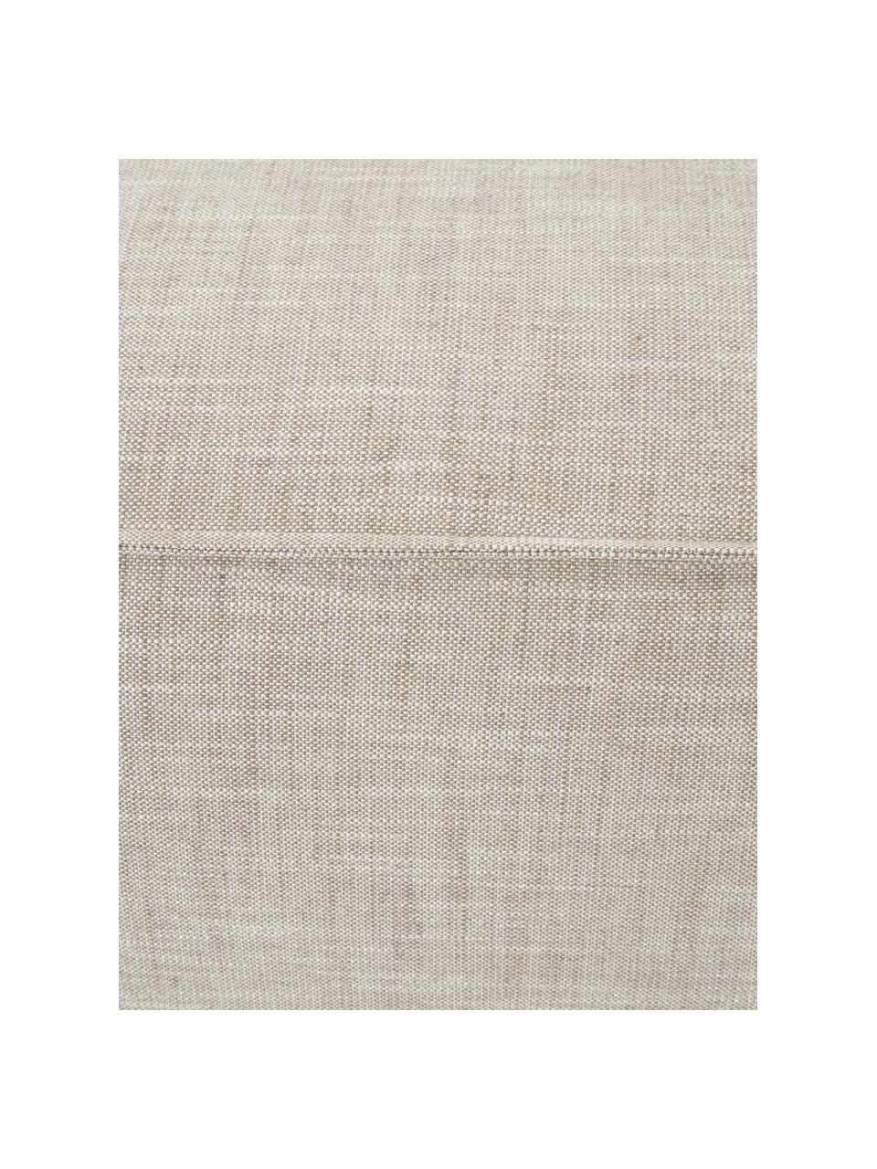 Reposapiés puf de mezcla de lino Lennon, Tapizado: 50% viscosa, 25% lino, 15, Estructura: madera de pícea, contrach, Patas: plástico Este producto es, Mezcla de lino gris, An 88 x F 88 cm