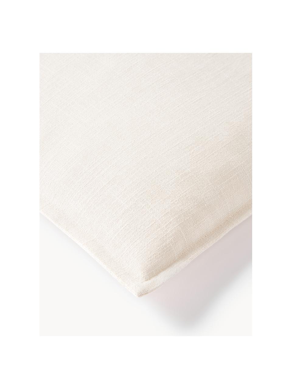 Copricuscino in cotone Vicky, 100% cotone, Bianco crema, Larg. 50 x Lung. 50 cm