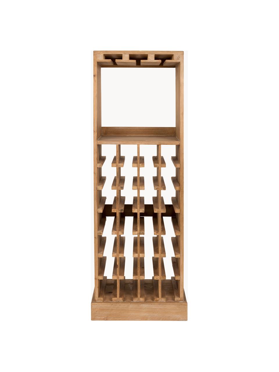 Licorera en madera de roble Claude, para 28 botellas, Estantería: madera de roble maciza, Madera de roble, An 44 x Al 119 cm