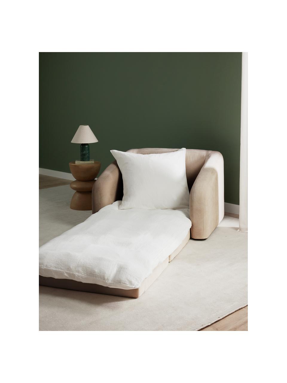 Schlafsessel Eliot, Bezug: 88% Polyester, 12% Nylon , Beine: Kunststoff, Webstoff Beige, B 100 x H 70 cm