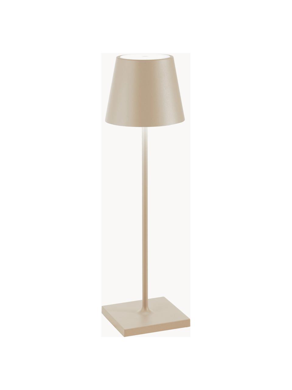 Lampe à poser LED mobile Poldina, intensité lumineuse variable, Beige clair, mat, Ø 11 x haut. 38 cm