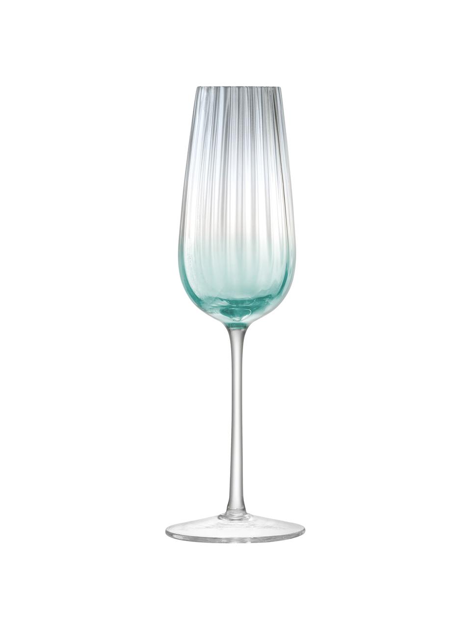 Flûte à champagne verre teinté Dusk, 2 pièces, Verre, Vert, gris, Ø 6 x haut. 23 cm, 250 ml