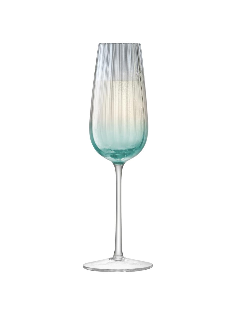 Flûte à champagne verre teinté Dusk, 2 pièces, Verre, Vert, gris, Ø 6 x haut. 23 cm, 250 ml