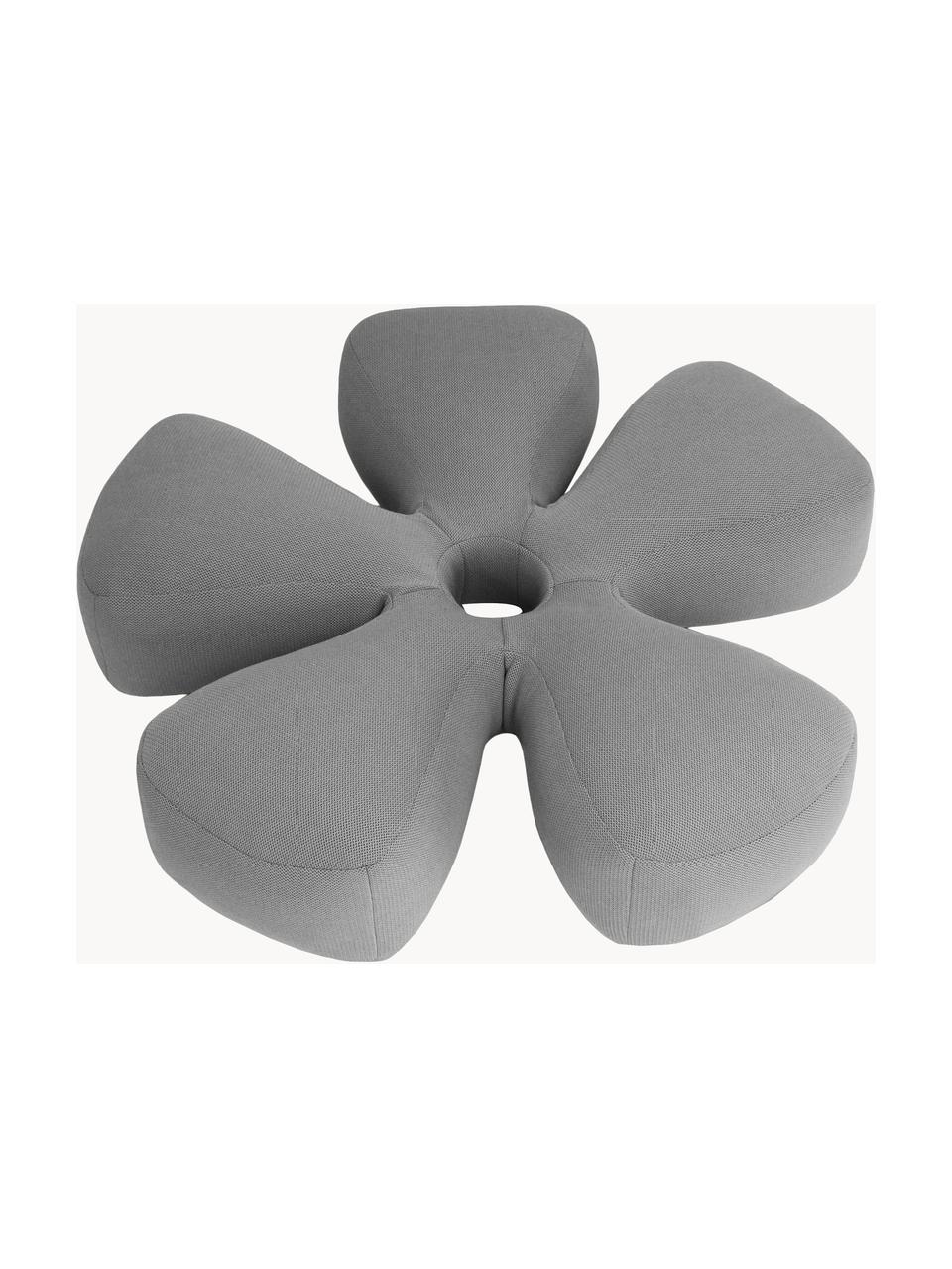 Großer handgefertigter Outdoor-Sitzsack Flower, Bezug: 70 % PAN + 30 % PES, wass, Grau, Ø 110 x H 25 cm