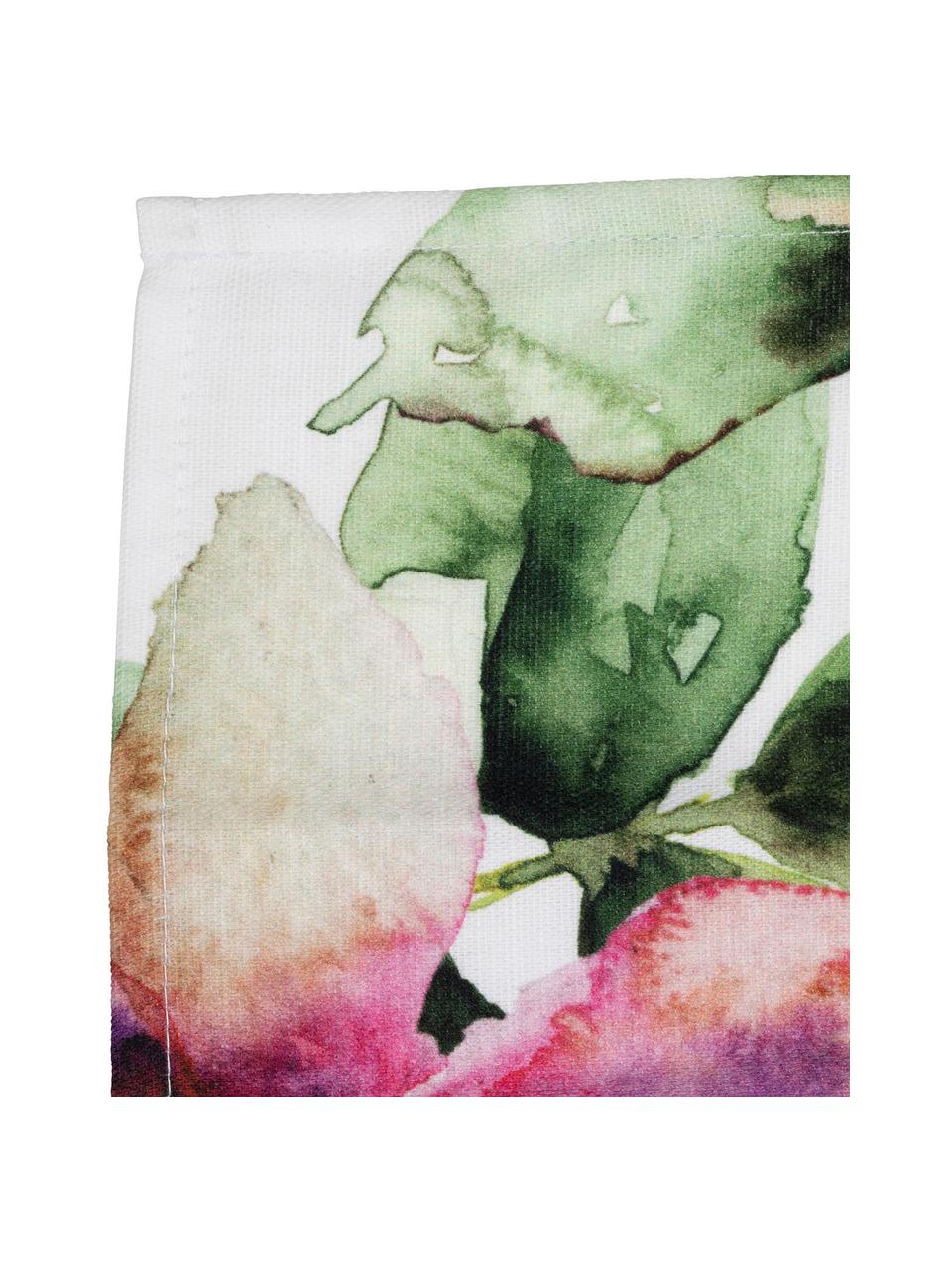 Manteles individuales Floreale, 2 uds., 100% algodón, Blanco, multicolor, An 38 x L 50 cm