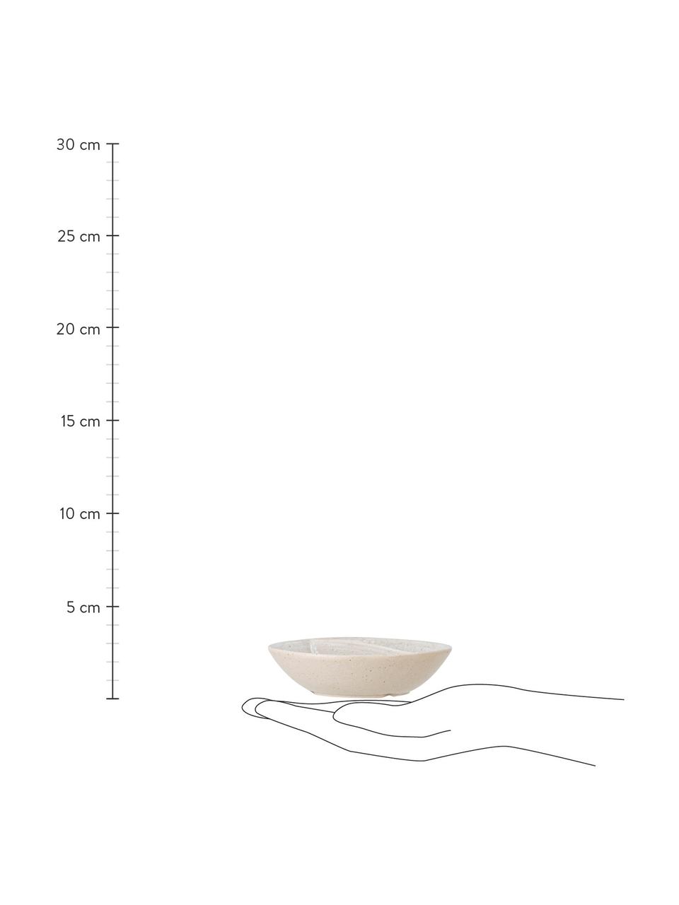 Dip-Schälchen Taupe mit handgefertigter Sprenkelglasur, Steingut, Grau, Ø 10 x H 3 cm