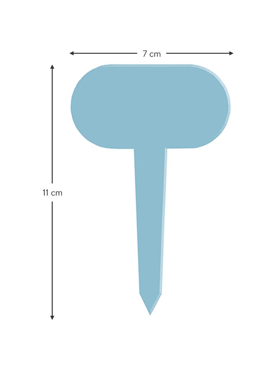 Plantenstekersset Shades, 6-delig, Gecoat metaal, Blauwtinten, B 7 cm x H 11 cm