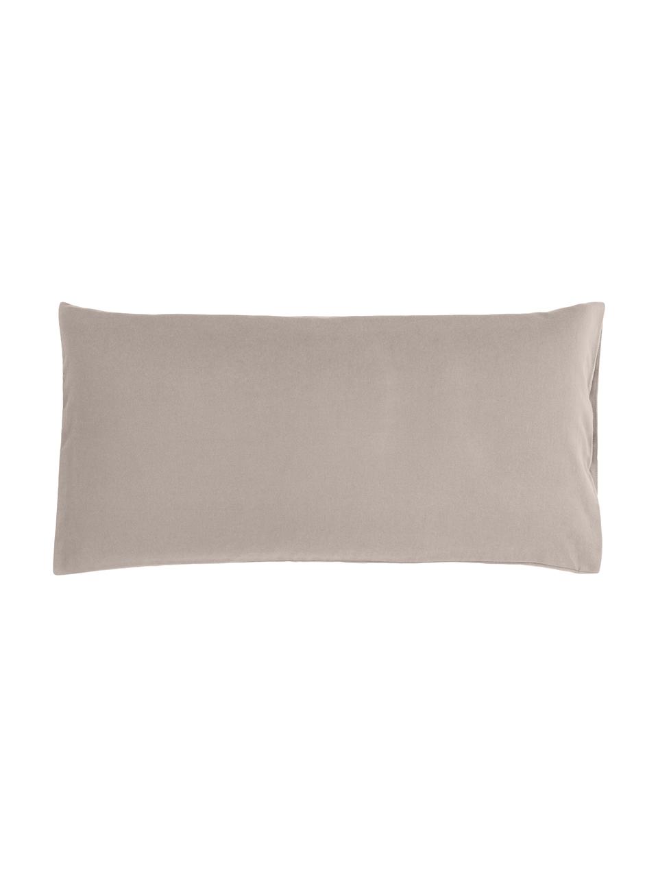 Poszewka na poduszkę z flaneli Biba, 2 szt., Taupe, S 40 x D 80 cm