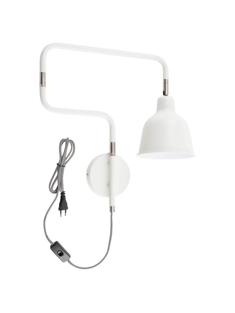 Nástenná lampa so zástrčkou Multi, Biela